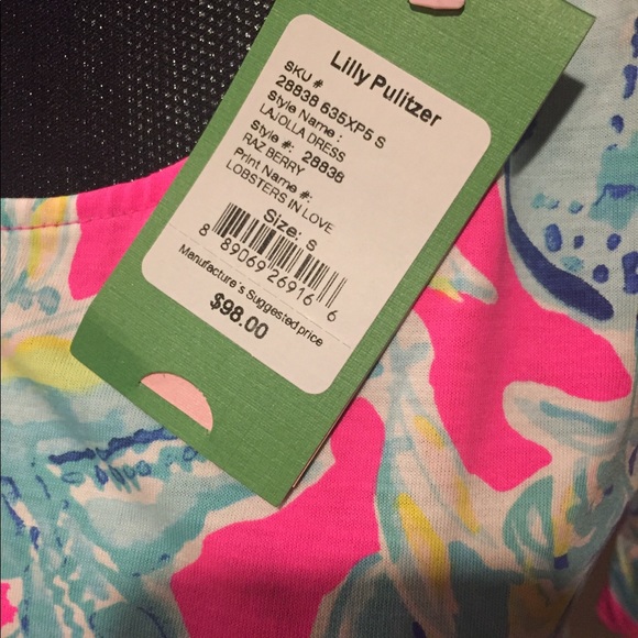 Lajolla dress. Print Raz Berry Lobsters in Love - Picture 8 of 8